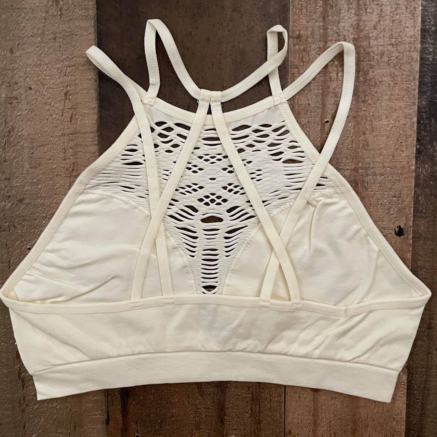 Floral Cut Out Seamless Bralette Crop