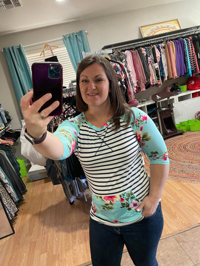 Jersey Floral Spring Top