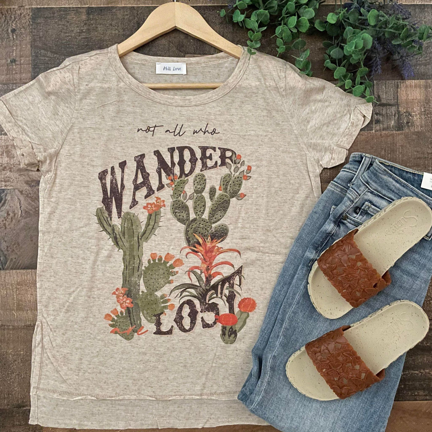 Not All Who Wander Are Lost Round Neck Top