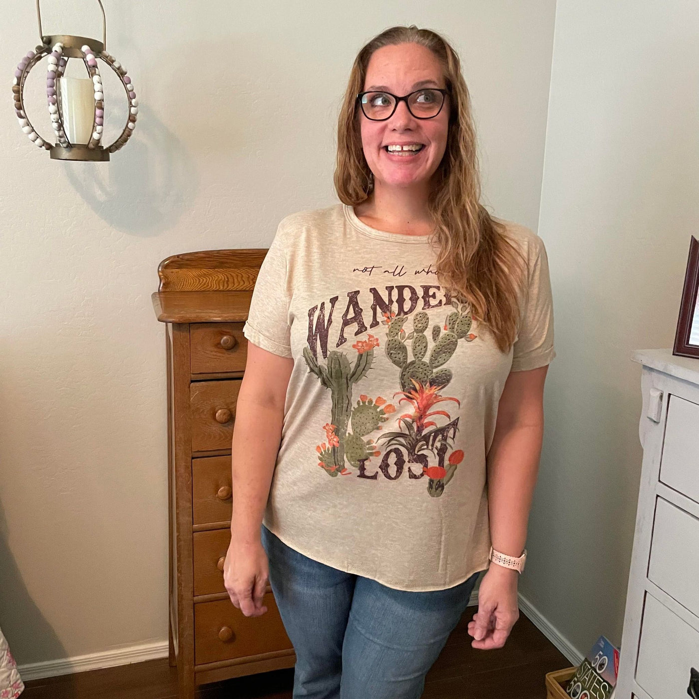 Not All Who Wander Are Lost Round Neck Top